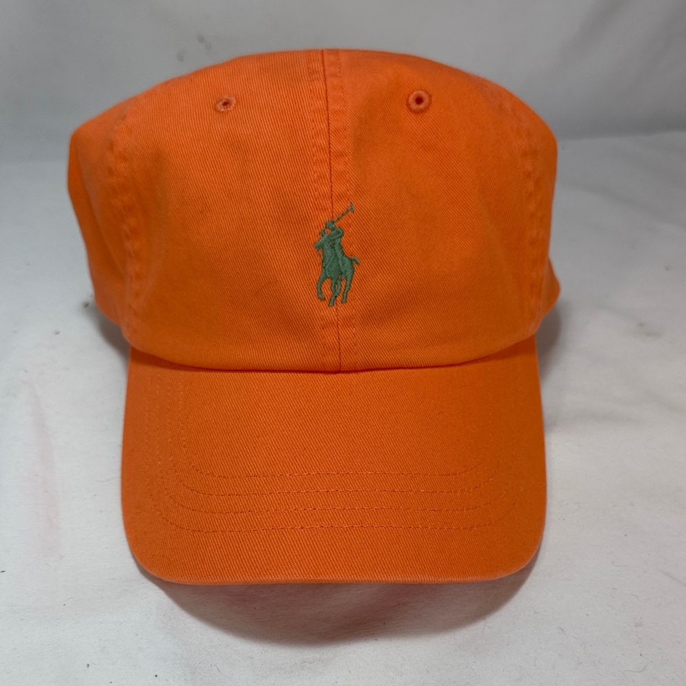 Ralph Lauren Orange Cap with Green Logo